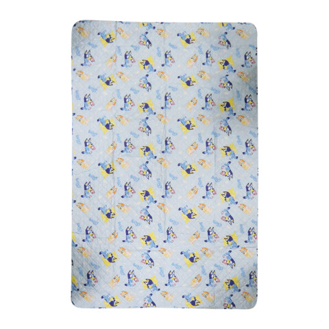 Acolchado Infantil Bluey 1 Plaza 100% Microfibra Bluey Celeste