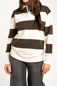 Sweater Polo Algodon Marron