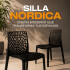 Silla Comedor ComboHome Gruvyer Pack X4 Negro 1