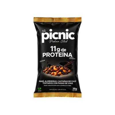 Mix de Frutos Secos Tostados c/ pasas y soja +11 Proteína 35g Picnic Mix Pas/mani/alm/cast Soja Pic