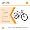 Bicicleta Montaña 26 Cuadro Aluminio Freno Disco 21 Cambios Gris