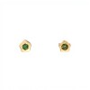 Caravanas Flor Esmeralda y oro - Oro bajo - Esmeralda y Zirconia - CA8063 conpiedra