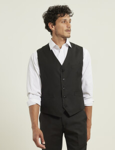 470699 CHALECO VESTIR HARRINGTON LABEL Negro