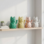 GATO DECORATIVO 12.5x10.5x16.5CM VERDE/FORTUNA GATO DECORATIVO 12.5x10.5x16.5CM VERDE/FORTUNA