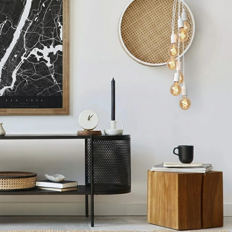 ACDH271 Lámpara Colgante Decorativa Rainbow Blanca