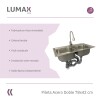 Pileta de cocina Lumax Acero Doble Bacha Monocomando 78x42 cm Plateado