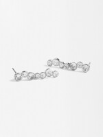 Pendientes Con Circonitas plateado