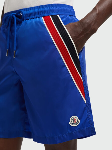 Moncler - Short de baño con ribete tricolor 739