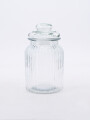 FRASCO DE VIDRIO CON TAPA TRANSPARENTE