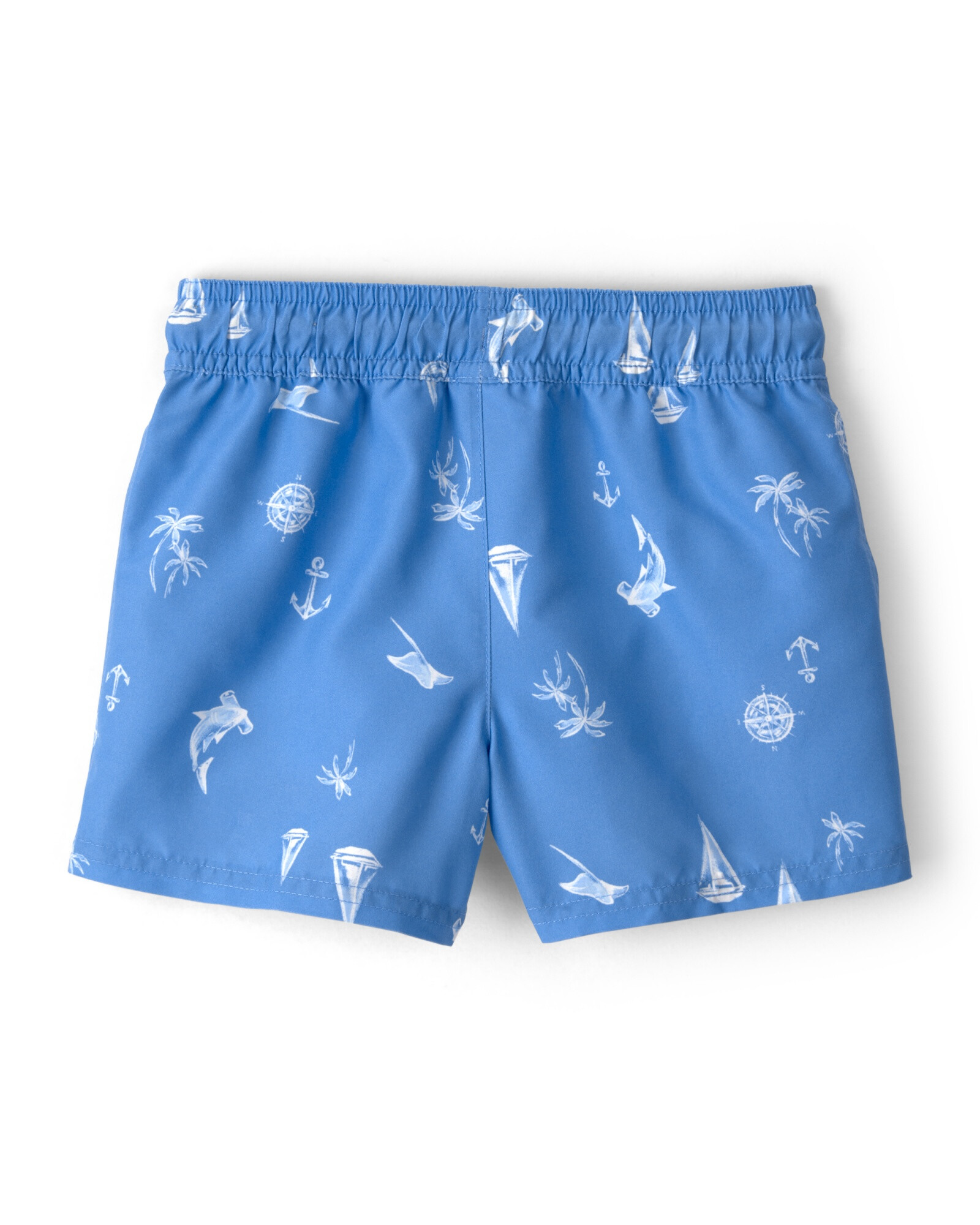 Short de baño con protección UPF 50+, azul, diseño veleros Sin color