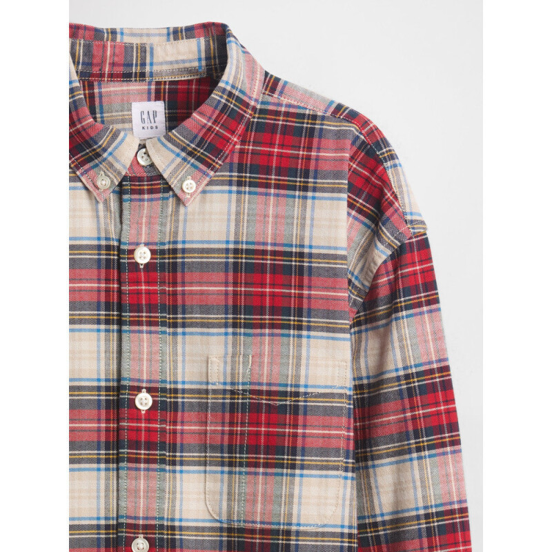 LS RELAXED OXFORD RED PLAID