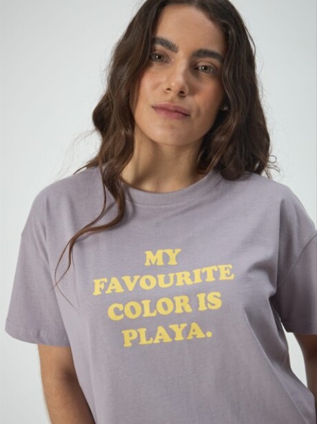 REMERA CROP MY FAVORITE LILA