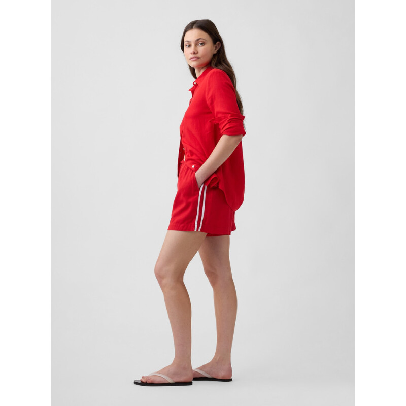 V-LINEN 4IN EASY SHORT PURE RED V2
