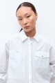 Camisa bolsillos asimétricos blanco