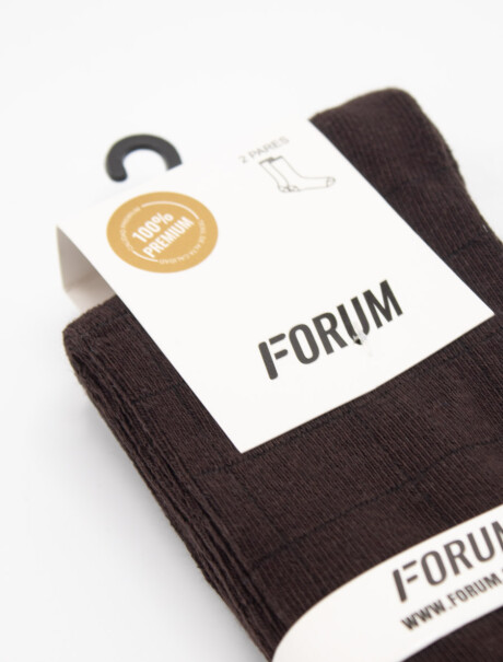 Media Casual Square Pack x 2 Pares Marron