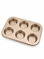 ASADERA PARA MUFFINS DORADO