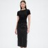 V-DENIM MIDI SKIRT BLACK 1