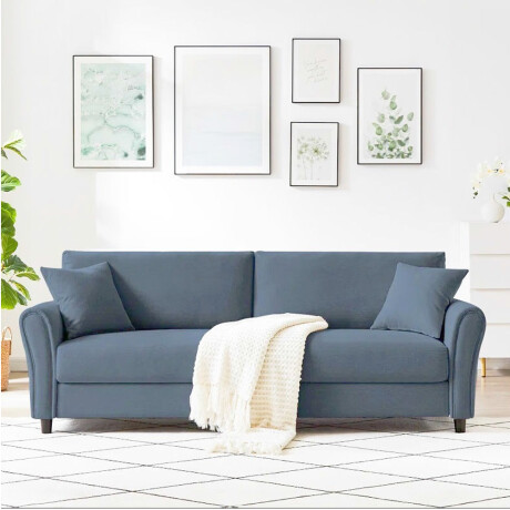 SOFÁ SILLÓN 3 CUERPOS AZUL