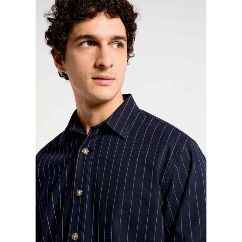 CAMISA ML MASC AZUL ESCURO