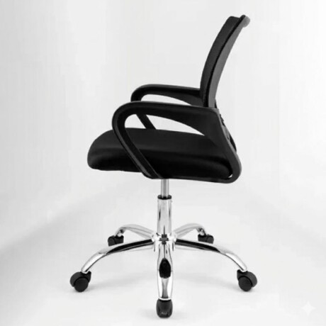 SILLA DE ESCRITORIO MALLADA CON SOPORTE LUMAR - NEGRO Silla De Escritorio Mallada Con Soporte Lumbar Negra