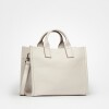 Cartera de mano Capri en cuero arrugado Blanco