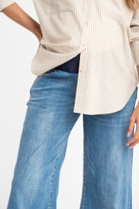 Jean Lemon Mama Flared Wide Leg Denim