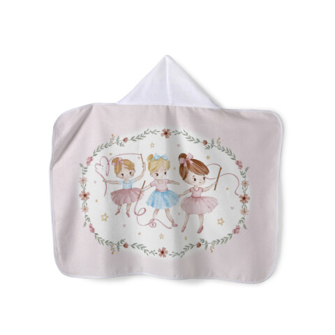 Toalla Con Capucha Bebé Döhler Velour 90 x 70 cm Bailarina