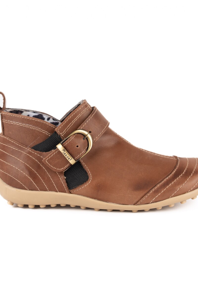 Bota Baja Clásica Cuero Chocolate