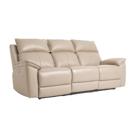 RECLINER ELÉCTRICO 3 CUERPOS CUERO-Y-SIMIL-CUERO MARRON JOSHUA TAUPE