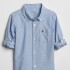 V-OXFORD WOVEN TOP BLUE OXFORD 6-12M WHITE000