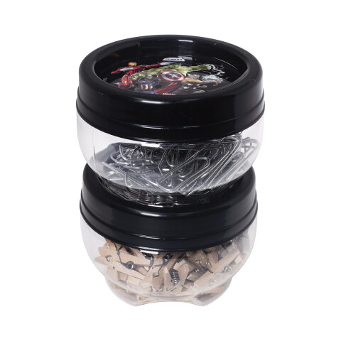 Pote Apilable con Traba Avengers 155 ml U