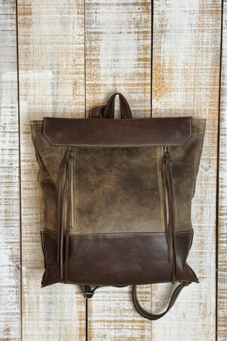 Mochila Zip Boxy Visón