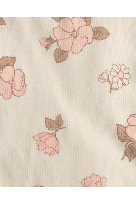 Pack cuatro babitas de algodón, rosadas, diseños flores y rayas Sin color