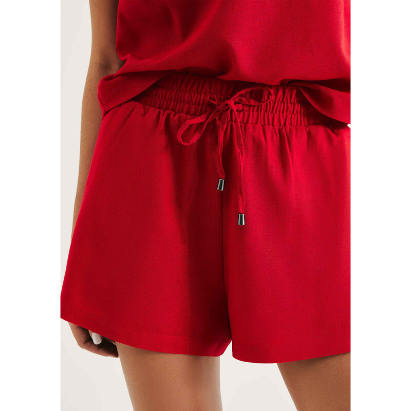 SHORTS FEM VERMELHO ESCURO