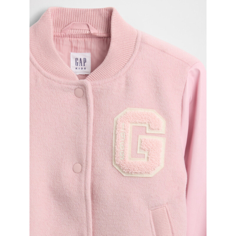 WOOL BOMBER PURE PINK