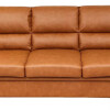 SOFA 3 CUERPOS - MODELO ALIAS - TAPIZADO EN CUERO - COLOR MARRON CLARO SOFA 3 CUERPOS - MODELO ALIAS - TAPIZADO EN CUERO - COLOR MARRON CLARO