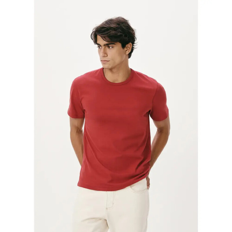 CAMISETA MM MASC VERMELHO ESCURO