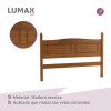 Respaldo Cama Lumax 2 plazas madera maciza Respaldo Cama Lumax 2 plazas madera maciza