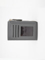 MONEDERO TARJETERO FLAT GRIS