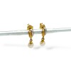 Caravanas colgante Perlas - Oro bajo - Perla de río- CA8205 conperla