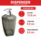 Dispensador de jabon NEGRO TRASLÚCIDO