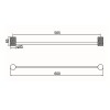 Toallero recto 60 cm SIGNATURE brushed nickel Toallero Recto 60 Cm Signature Brushed Nickel