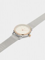 Reloj Bicolor Con Punto Metálico De Acero Inoxidable bicolor