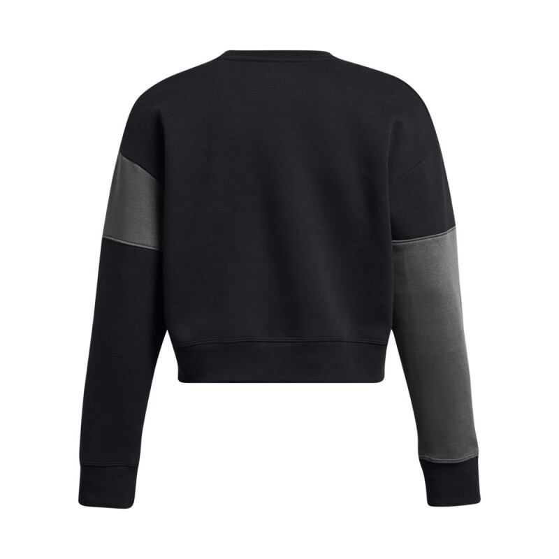 Essential Fleece Crop Crew-BRN BLK-001
