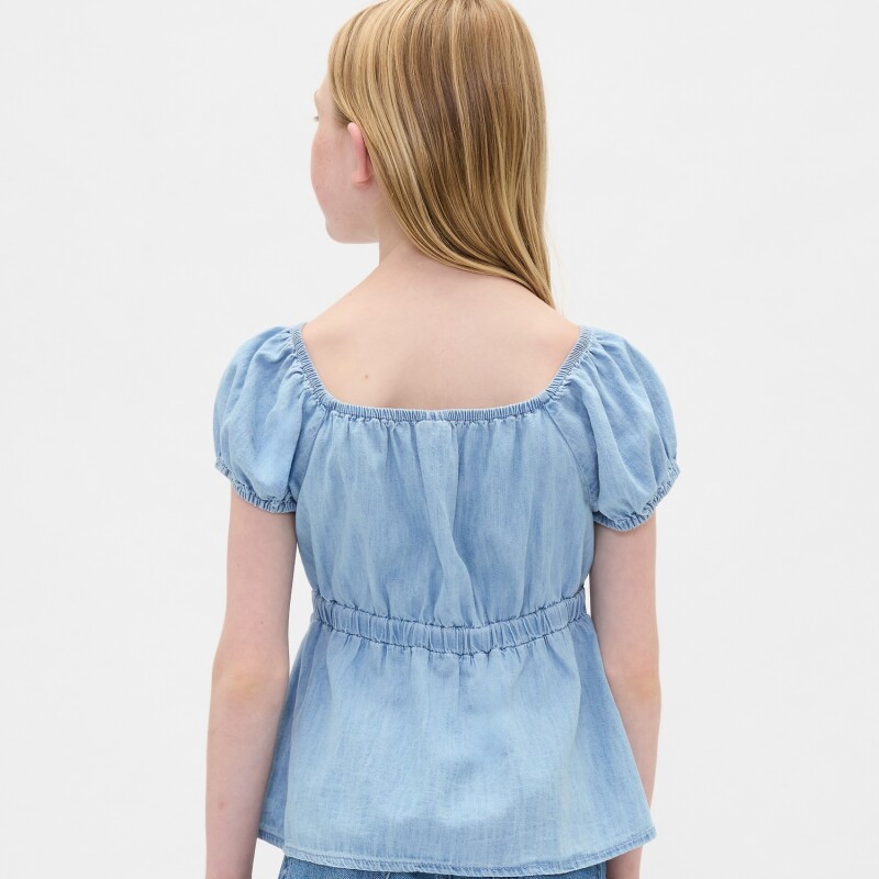SS HNLY DNM TOP - LT LIGHT WASH