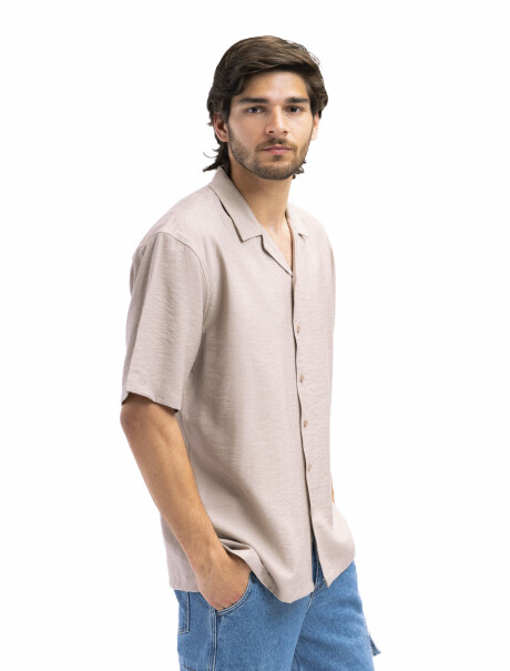Camisa Manga Corta Tulum Beige