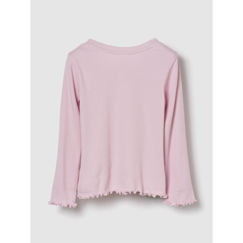 V-JPN LS LOGO RIB TEE PURE PINK