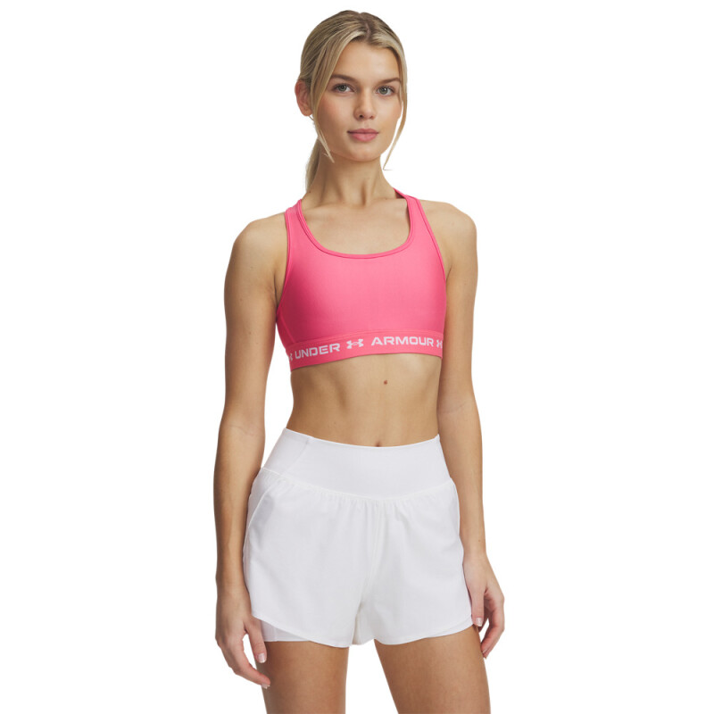 UA Crossback Mid Bra-PPL PNK-672