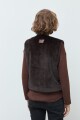 Chaleco con piel reversible chocolate