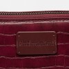 Bandolera New Penny en efecto cuero croco Bordeaux
